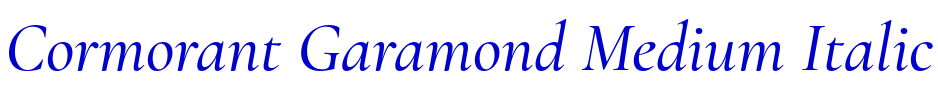Cormorant Garamond Medium Italic fonte